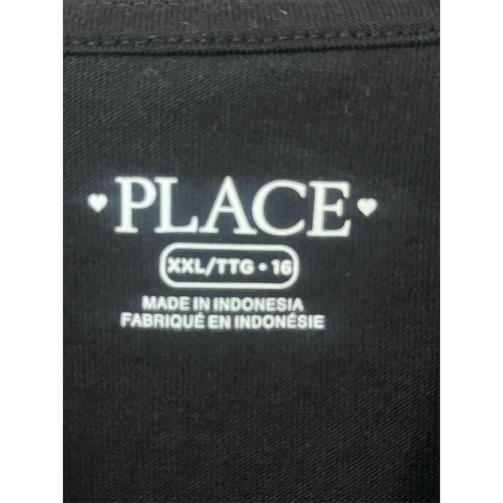 The Children's Place Girls Black Polo Shirt Size 2XL